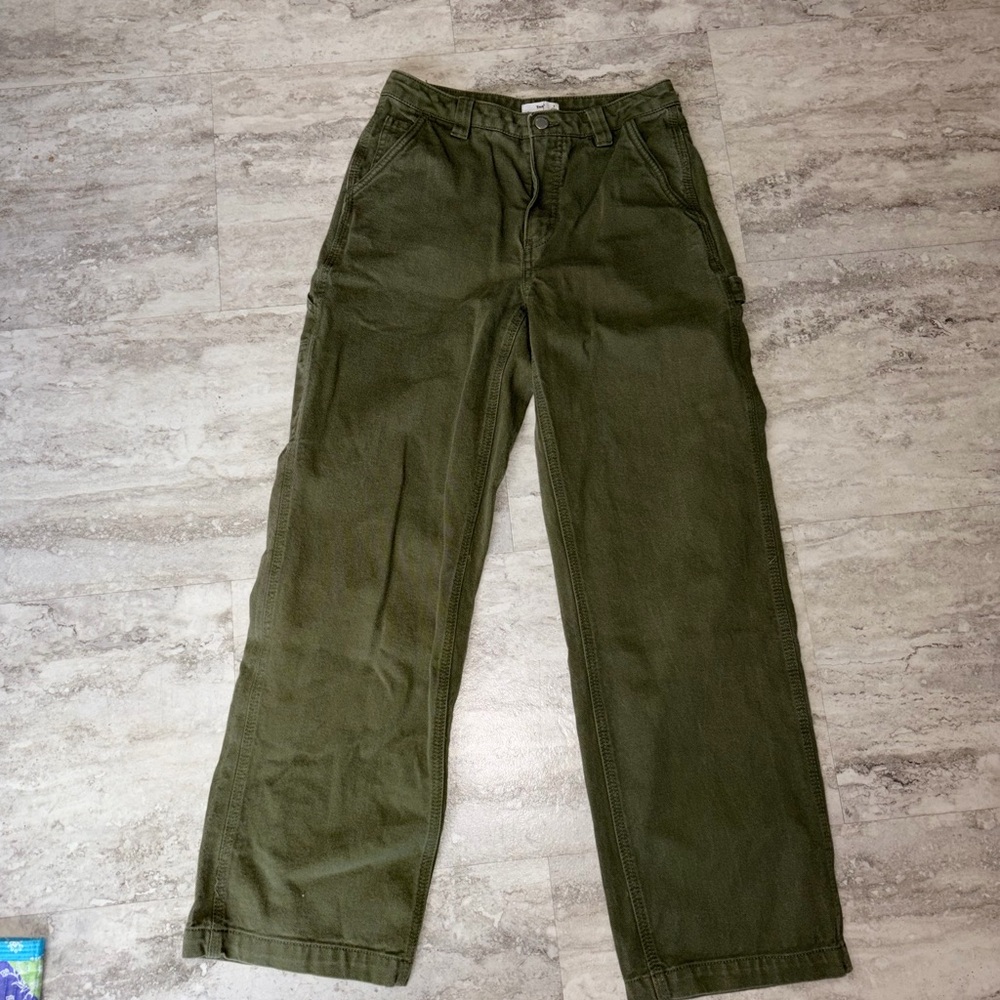TNA Olive Green Women's Cargo Jeans